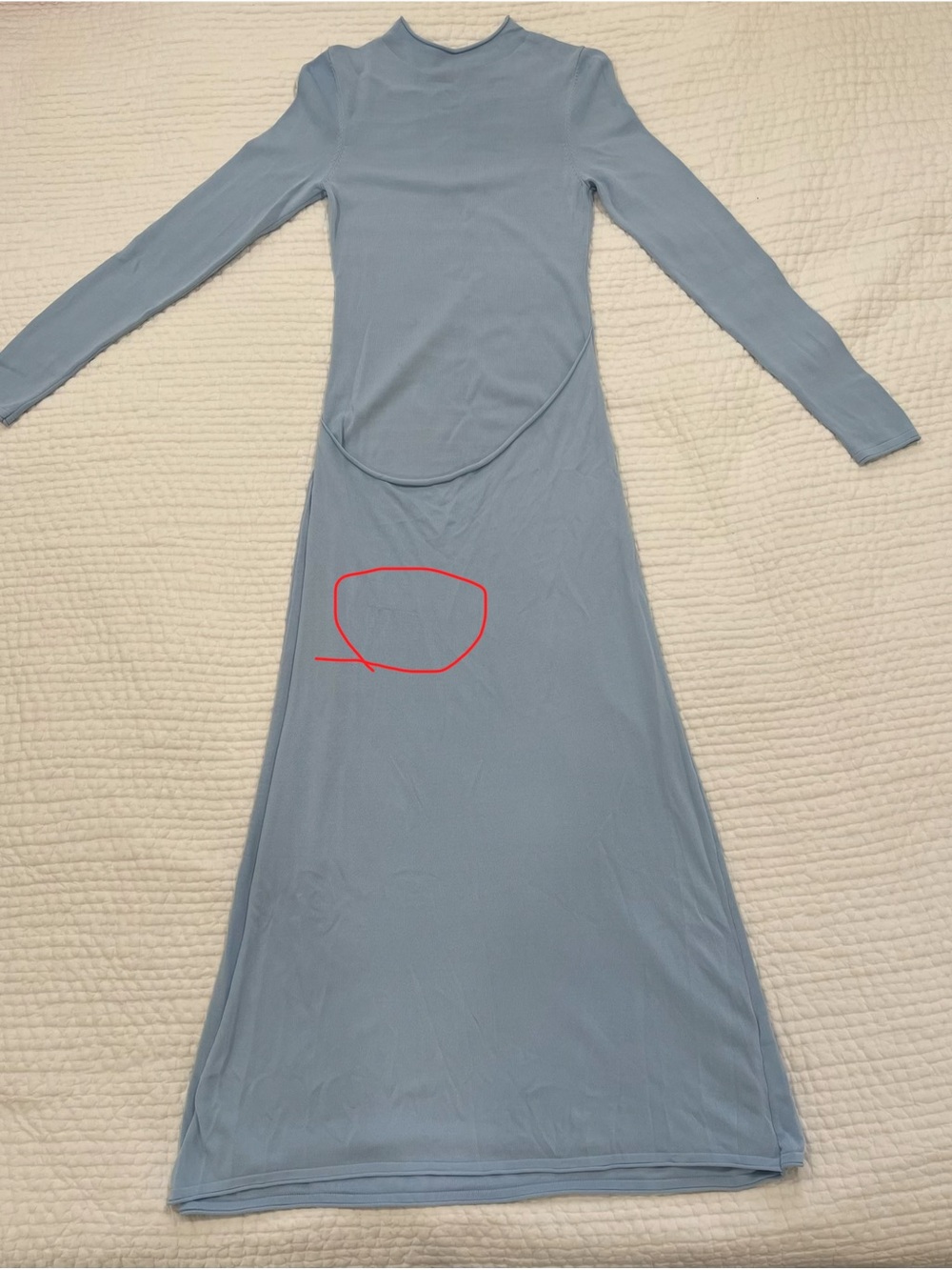 Lioness Long Sleeve Maxi Dress in Pale Blue